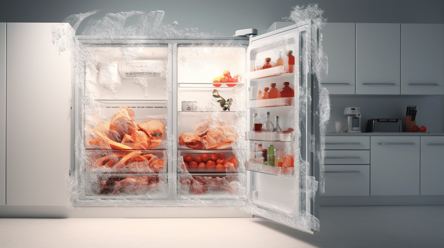 Cette photo met en avant un magnifique frigo parfaitement intégré dans l'intérieur d'une maison moderne. Son design élégant s'harmonise parfaitement avec le reste de la décoration. Grâce à des sondes de contrôle de température avancées, ce frigo garantit une conservation optimale des aliments. 