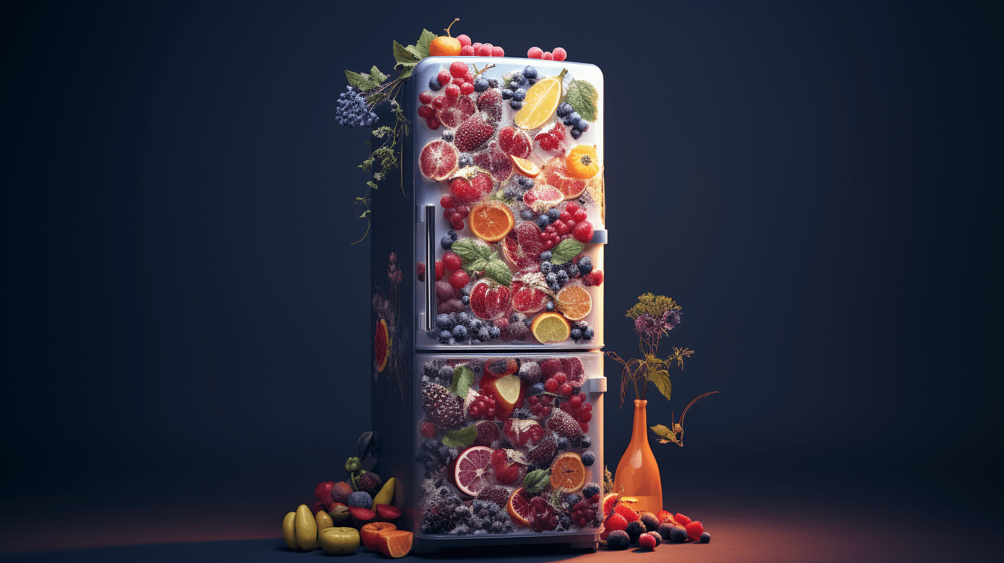 Cette photo met en avant un frigo au design futuriste qui repousse les limites de la technologie. Doté de sondes intégrées, ce frigo révolutionnaire offre un contrôle précis de la température pour une conservation optimale des aliments. 