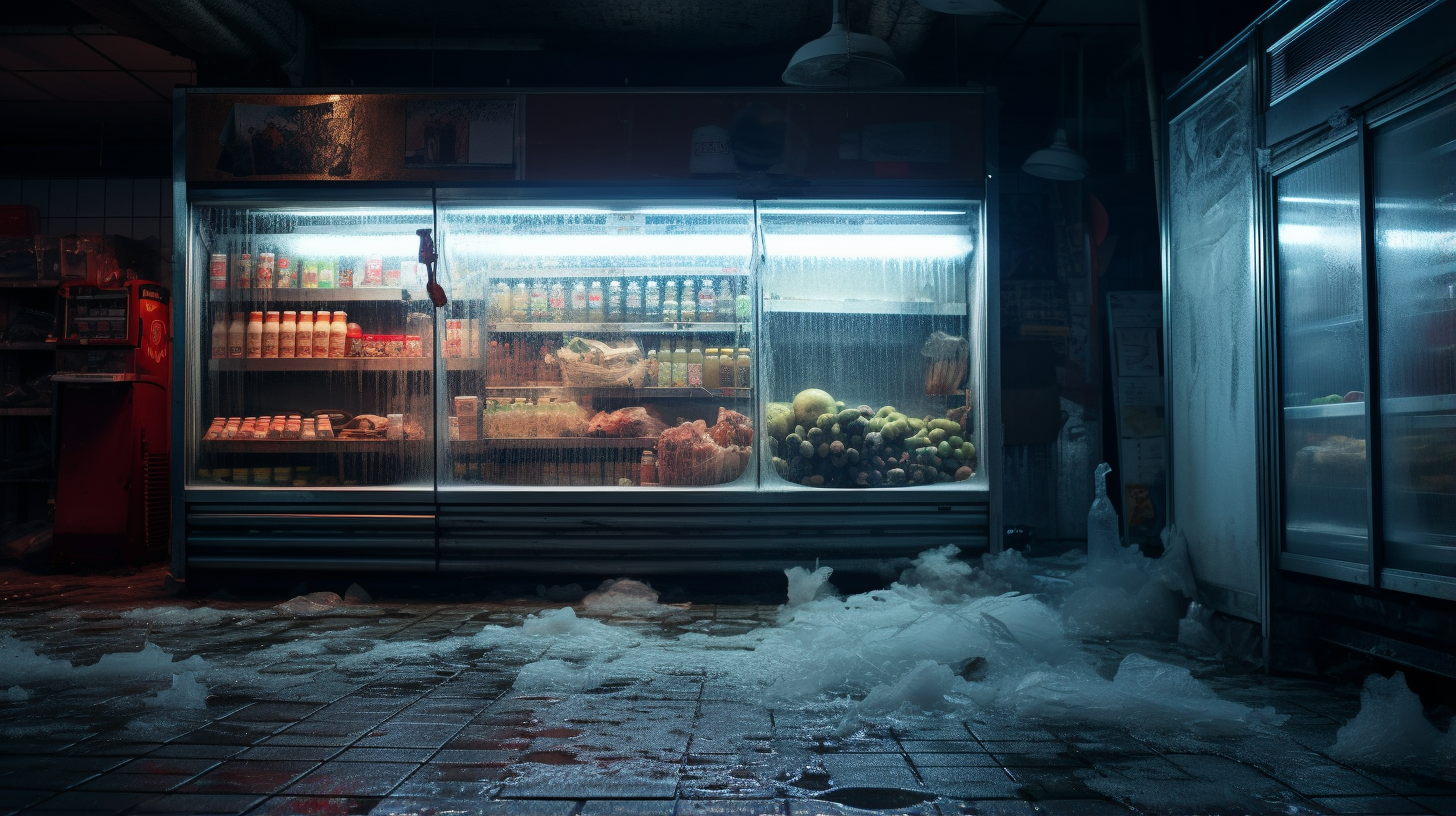 Un petit souci de congélation au rayon frigos du magasin aujourd'hui ! ❄️ Nos réfrigérateurs sont tellement froids qu'on dirait un paysage hivernal.  